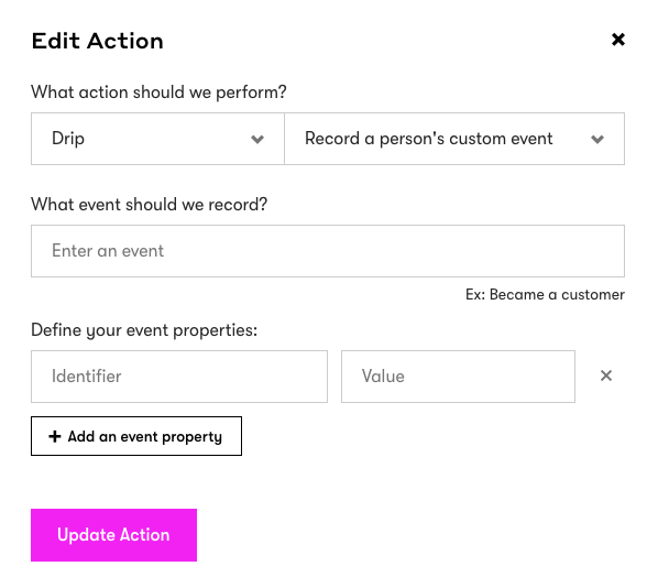 Record a person's custom event when adding a custom event in a person's profile