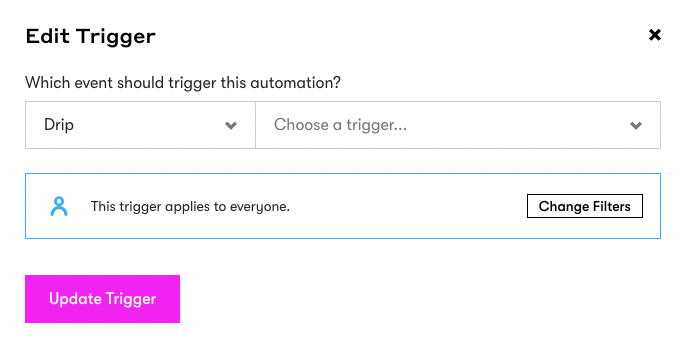 Edit Trigger options in a workflow
