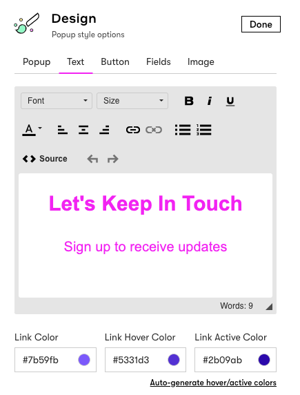 Popup Form HTML Design block