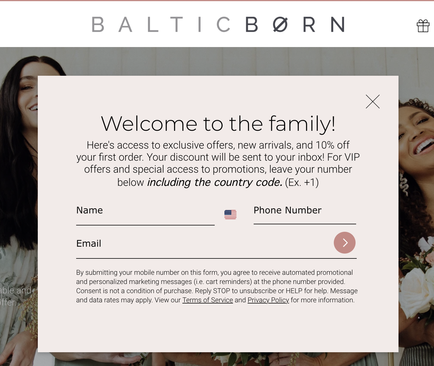 Build Your SMS List - Update Popup form