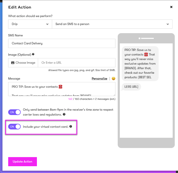 Contact Cards - In Workflow