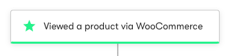 An example of a WooCommerce Viewed Product trigger in a workflow
