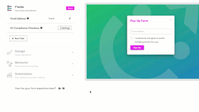 A GIF showing a person adding a form field for radio buttons in Forms