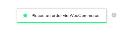 Placed an order WooCommerce trigger example in a workflow
