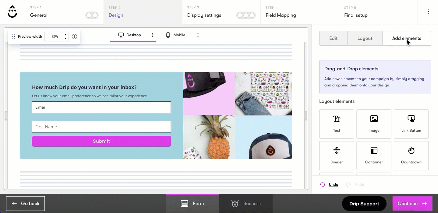 second gif showing how to drag and drop a text block