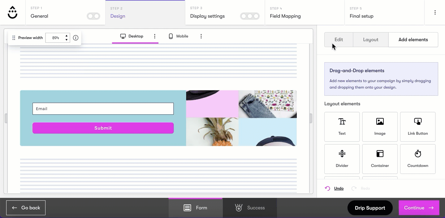 gif showing how to drag and drop a text block