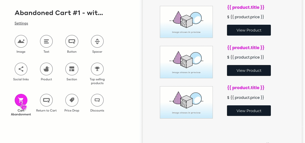 Currency symbol change in the abandoned cart block of the Abandoned cart workflow email