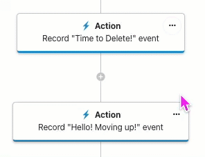 Click three dot menu on upper right corner of node and choose Delete option