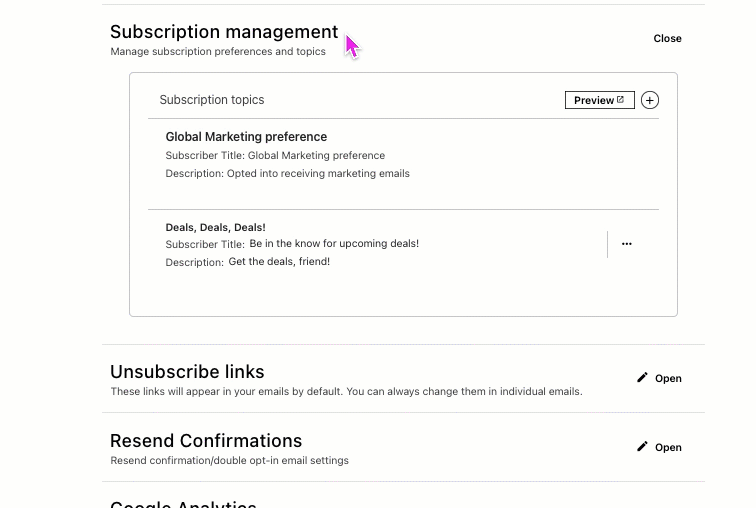Subscription Topics Drip Help Center