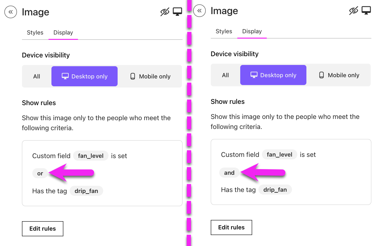 show rules using the OR logic next to the same logic using AND .png