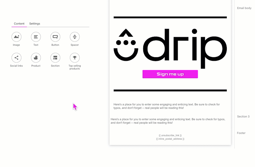Button Styling showing otions for General fonts, Border options and spacing options.gif