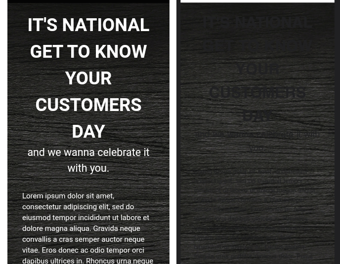 image of white text on a dark background next to an image of black text on a dark background