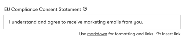 EU Consent option found in the Account Settings